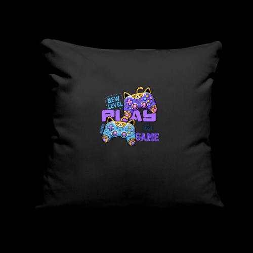 Super Cool Cat Gamer Unlocked - Throw Pillow Cover 17.5” x 17.5”
