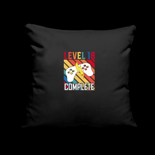 Level 18 Complete! - Throw Pillow Cover 17.5” x 17.5”