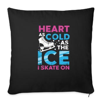 Skate - Throw Pillow Cover 17.5” x 17.5” - black - Front