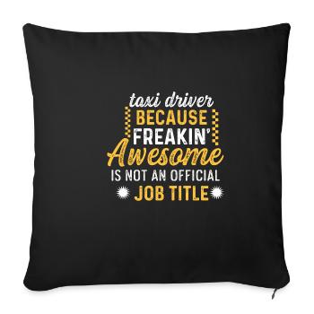 Official Job Title Diligent Person Gift - Throw Pillow Cover 17.5” x 17.5” - black - Front
