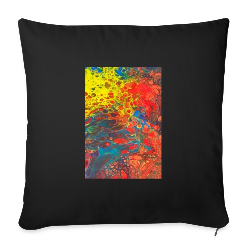 Blue Web Abstract Neon - Throw Pillow Cover 17.5” x 17.5”