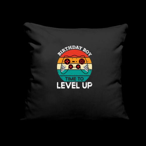 Birthday Boy: Time to Level Up! - Throw Pillow Cover 17.5” x 17.5”