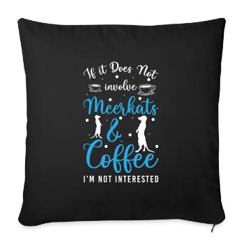 Zoo Cute Cute - Throw Pillow Cover 17.5” x 17.5” - black - Front