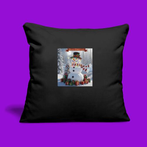 Merry Christmas - Throw Pillow Cover 17.5” x 17.5”