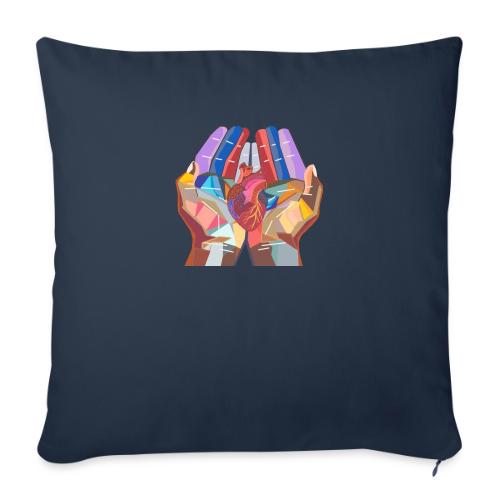 Heart in hand - Throw Pillow Cover 17.5” x 17.5”