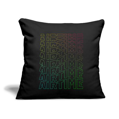 airtime textblock hollow wave rainbow - Throw Pillow Cover 17.5” x 17.5”