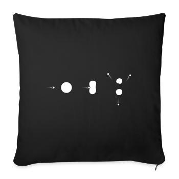 Nuclear Fission - Throw Pillow Cover 17.5” x 17.5” - black - Front