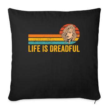 Dreadlocks Dreads Rastafari Rasta - Housse de coussin décorative - noir - Devant