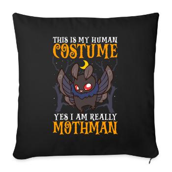 Cryptid Folklore - Throw Pillow Cover 17.5” x 17.5” - black - Front