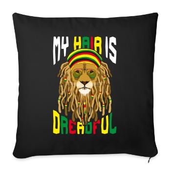 Rastafari Rastafarian Rasta - Housse de coussin décorative - noir - Devant