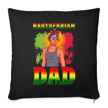 Rastafari Rasta - Housse de coussin décorative - noir - Devant