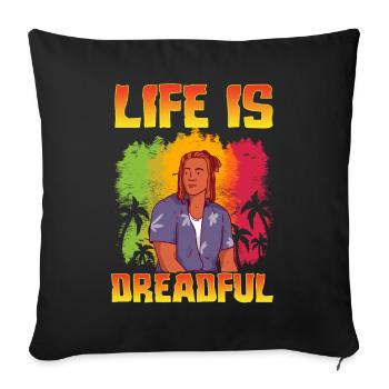 Rastafari Rastafarian Rasta - Housse de coussin décorative - noir - Devant