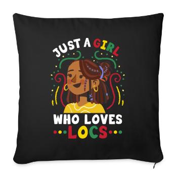 Dreadlocks Rasta Rastafari - Housse de coussin décorative - noir - Devant