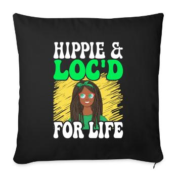 Dreadlocks Rasta - Housse de coussin décorative - noir - Devant