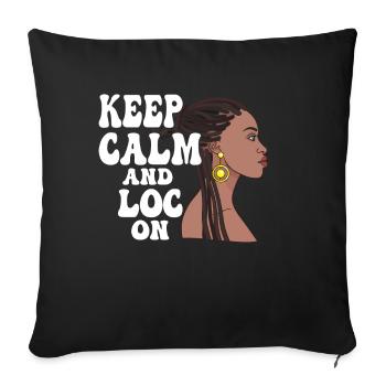 Hippie Dreadlocks Rasta - Housse de coussin décorative - noir - Devant