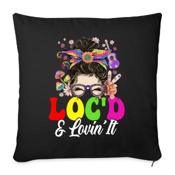 Hippie Dreadlocks Rasta - Housse de coussin décorative - noir - Devant