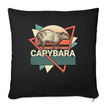 Chupacabra Cryptid Cryptozoology Retro - Throw Pillow Cover 17.5” x 17.5” - black - Front