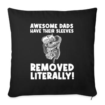 Funny Gastric Sleeve Bypass Surgery - Throw Pillow Cover 17.5” x 17.5” - black - Front