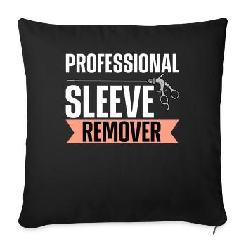 Funny Gastric Sleeve Bypass - Throw Pillow Cover 17.5” x 17.5” - black - Front