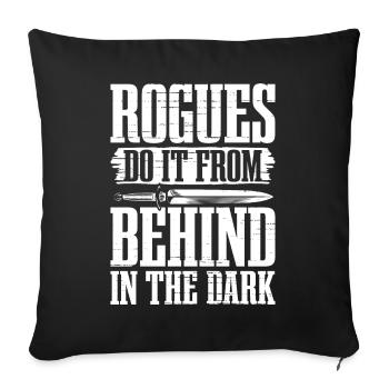Funny LARP Live Action Role Playing - Throw Pillow Cover 17.5” x 17.5” - black - Front