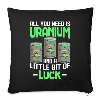 Funny Nuclear Power Plant Engineer - Throw Pillow Cover 17.5” x 17.5” - black - Front