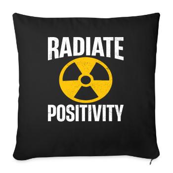 Radioactive Nuclear Power Plant - Throw Pillow Cover 17.5” x 17.5” - black - Front