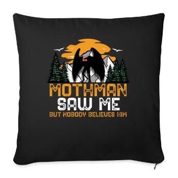 Cryptid Cryptozoology - Throw Pillow Cover 17.5” x 17.5” - black - Front