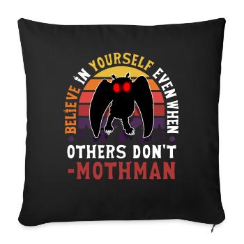 Cryptid Cryptozoology - Throw Pillow Cover 17.5” x 17.5” - black - Front