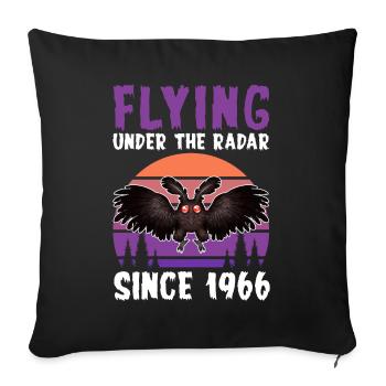 Mothman Cryptid Cryptozoology - Throw Pillow Cover 17.5” x 17.5” - black - Front