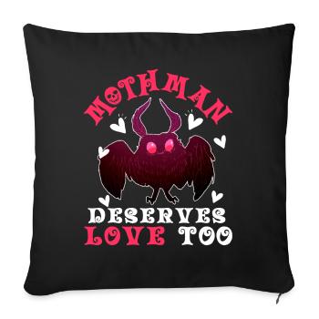Cryptid Cryptozoology - Throw Pillow Cover 17.5” x 17.5” - black - Front