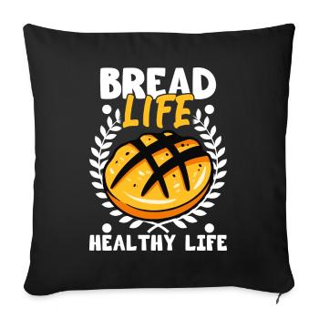 Bread Baking Bread Maker - Throw Pillow Cover 17.5” x 17.5” - black - Front
