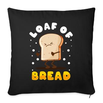 Bread Baking Bread Maker - Throw Pillow Cover 17.5” x 17.5” - black - Front