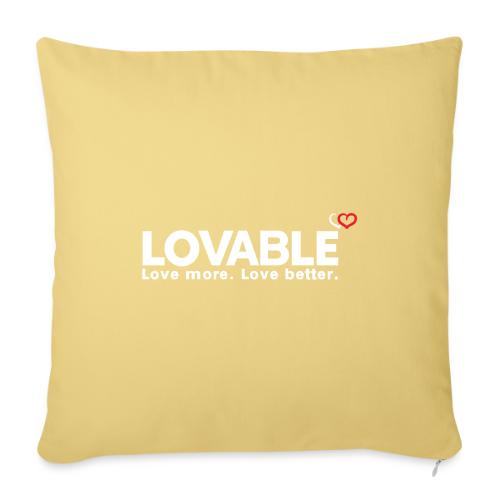 Lovable - Throw Pillow Cover 17.5” x 17.5”
