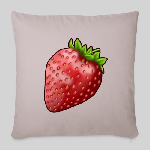 Giant Strawberry - Throw Pillow Cover 17.5” x 17.5”
