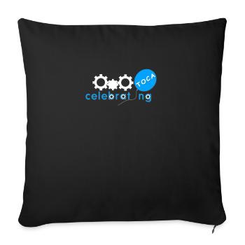 celebrating - Throw Pillow Cover 17.5” x 17.5” - black - Front
