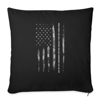 Some People Call Me A Veteran Th... - Throw Pillow Cover 17.5” x 17.5” - black - Front