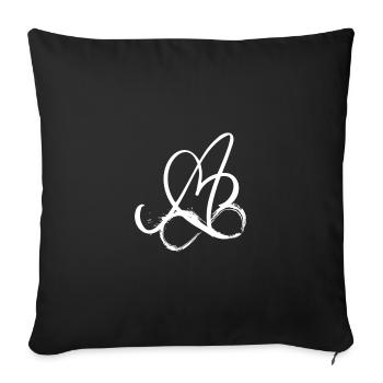 Amour cœur infini - Throw Pillow Cover 17.5” x 17.5” - black - Front