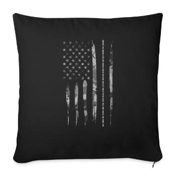 Before You Break Into My House S... - Throw Pillow Cover 17.5” x 17.5” - black - Front