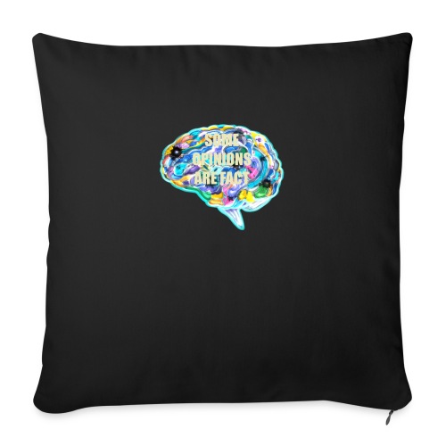brain fact - Throw Pillow Cover 17.5” x 17.5”