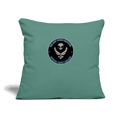 BlackOpsTrans1-FrontOnly - Throw Pillow Cover 17.5” x 17.5”
