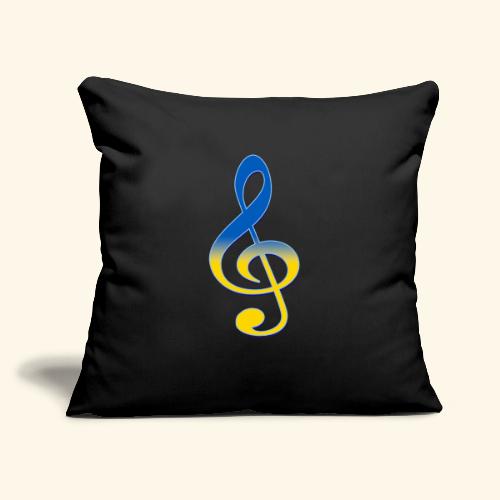 U Treble Clef - Throw Pillow Cover 17.5” x 17.5”