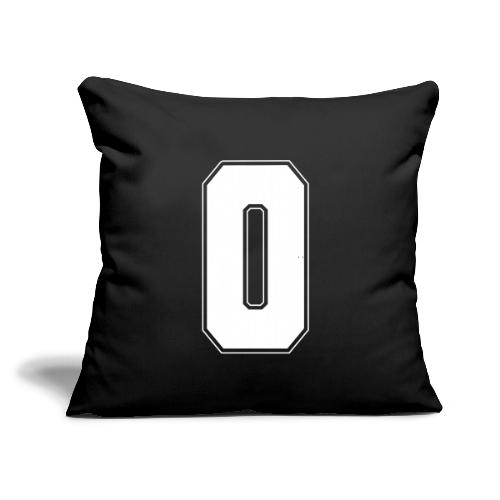 White Letter O – Varsity Alphabet Monogram - Throw Pillow Cover 17.5” x 17.5”