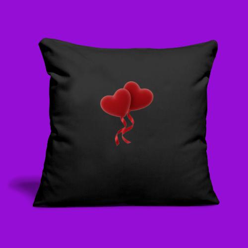 Two hearts together - Throw Pillow Cover 17.5” x 17.5”