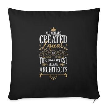 Engineer House Building Office - Throw Pillow Cover 17.5” x 17.5” - black - Front