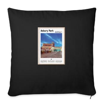 Asbury Park - Throw Pillow Cover 17.5” x 17.5” - black - Front