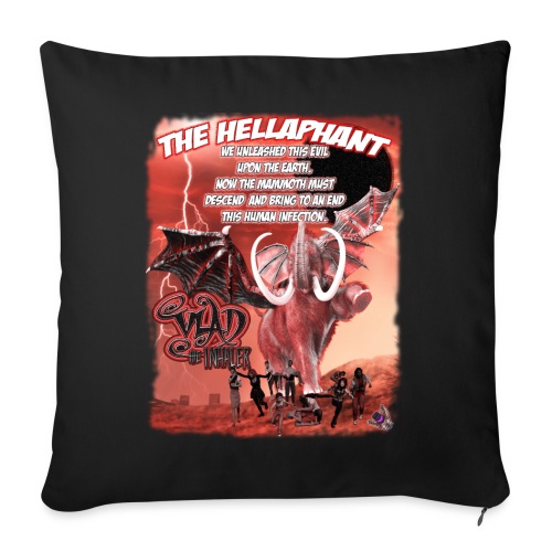 Vlad The Inhaler: The Hellaphant New Red Logo - Throw Pillow Cover 17.5” x 17.5”