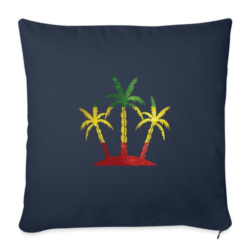 Palm Tree Reggae - Throw Pillow Cover 17.5” x 17.5”