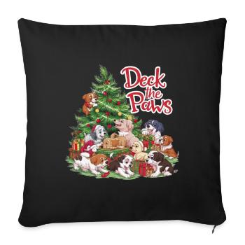 Xmas Morning - Throw Pillow Cover 17.5” x 17.5” - black - Front