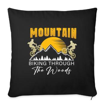 VTT à travers les bois - Throw Pillow Cover 17.5” x 17.5” - black - Front