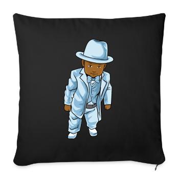Baby Blue Suit Meme - Throw Pillow Cover 17.5” x 17.5” - black - Front